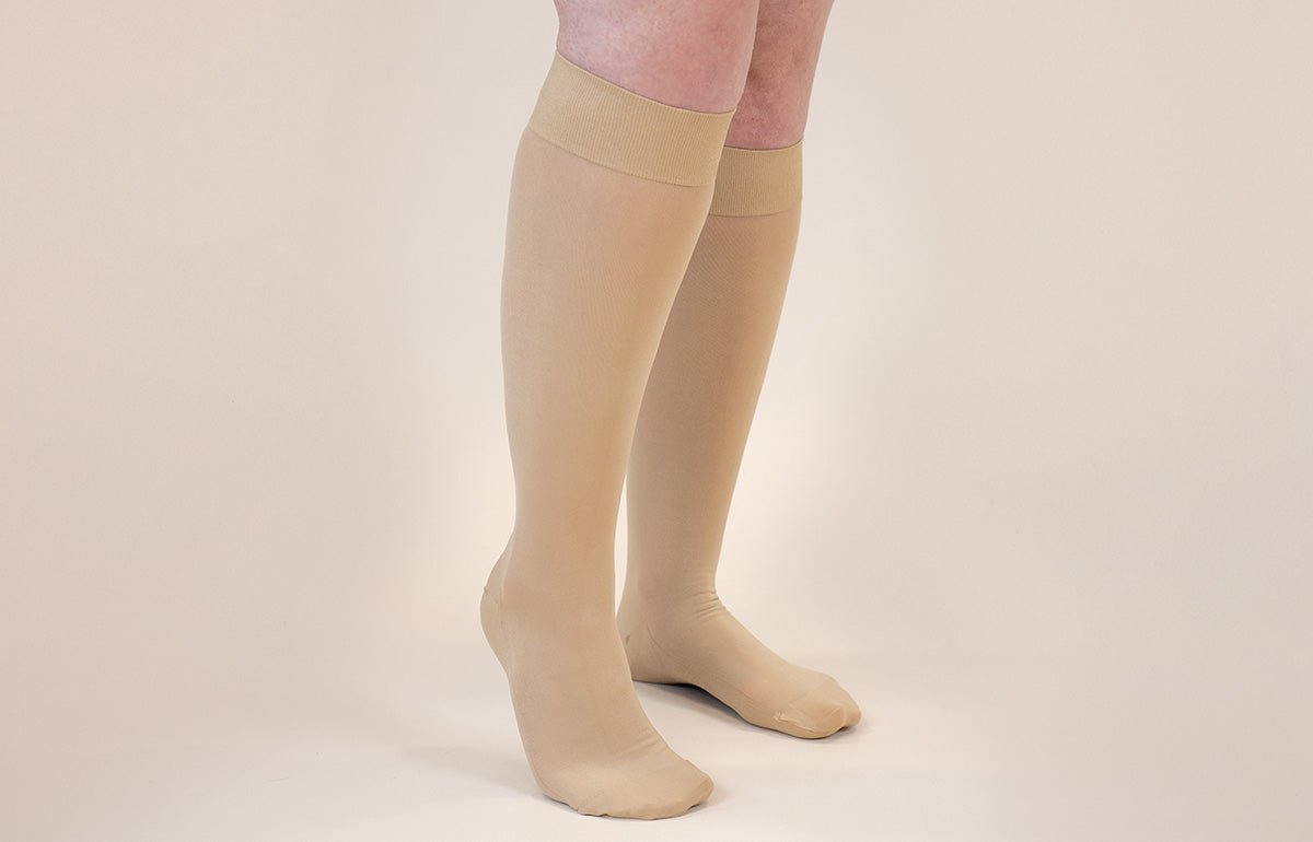 Beige Gradient Compression Socks - LympheDIVAs