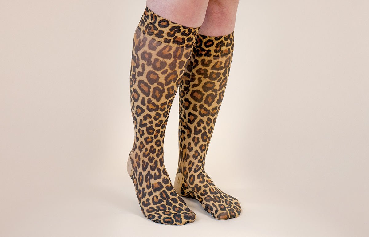 Leo Leopard Gradient Compression Socks - LympheDIVAs
