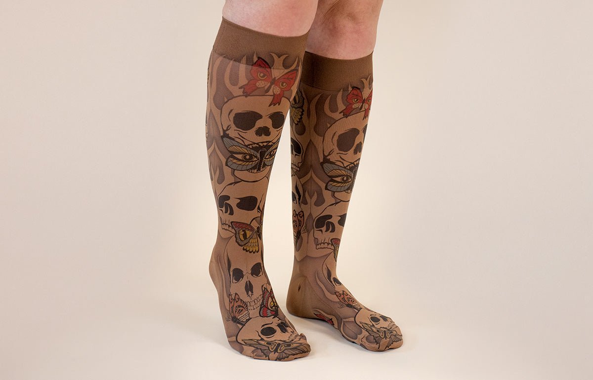 Misfit Mocha Gradient Compression Socks - LympheDIVAs