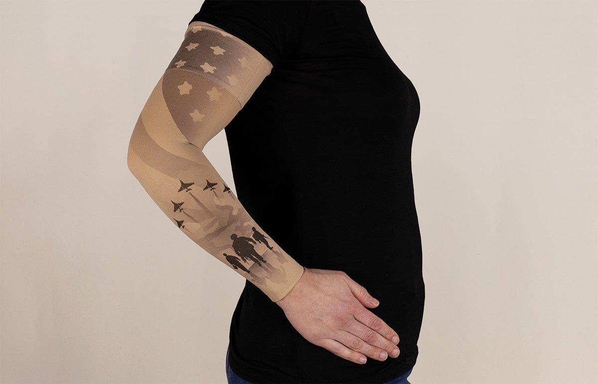 Remember Beige Gradient Compression Arm Sleeve - LympheDIVAs