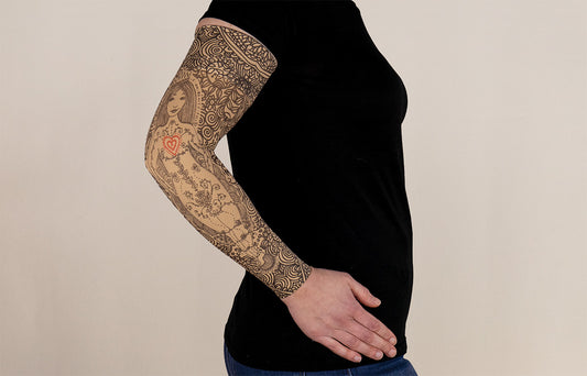Beauty-Full Beige Gradient Compression Arm Sleeve