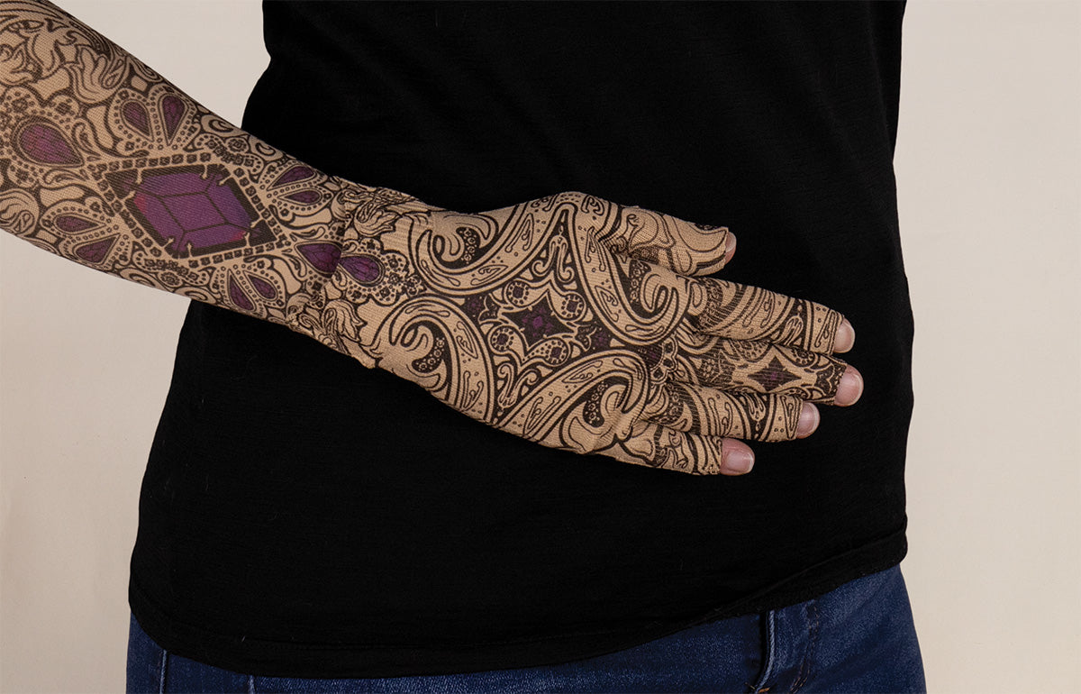 Audrey Beige Gradient Compression Glove