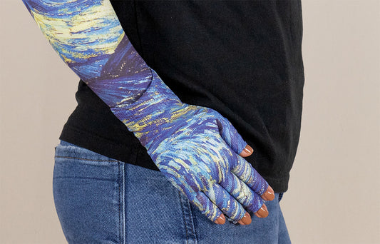 Starry Night Gradient Compression Glove