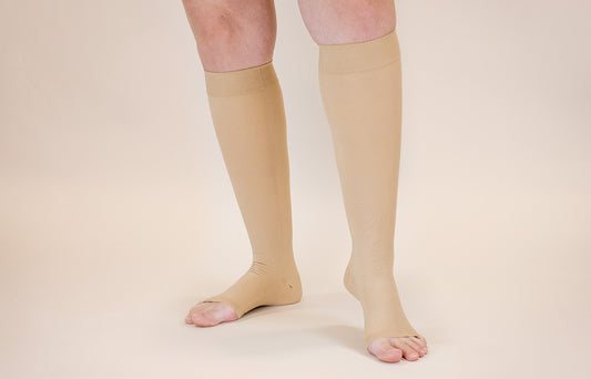 Beige Gradient Compression Socks