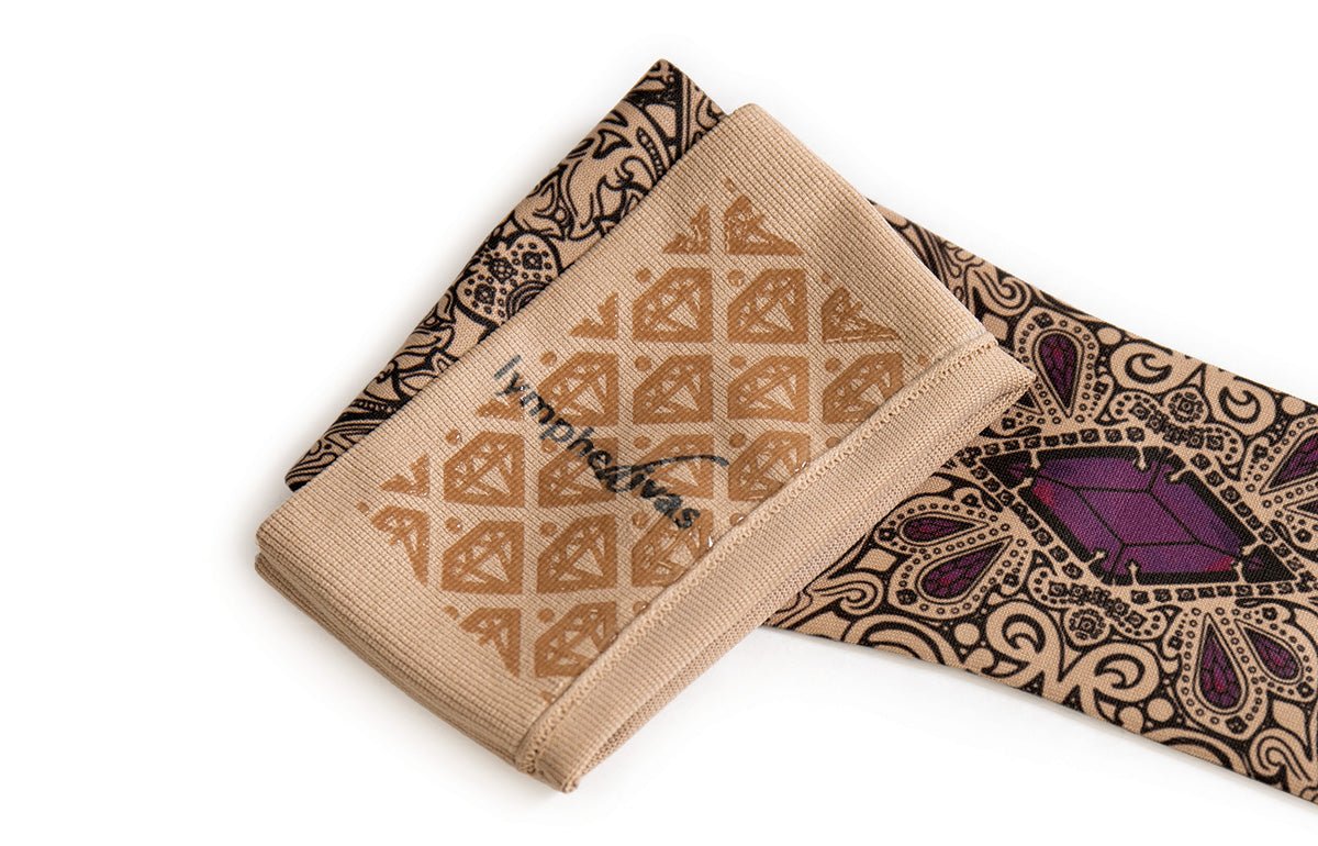 Audrey Beige Gradient Compression Arm Sleeve - LympheDIVAs