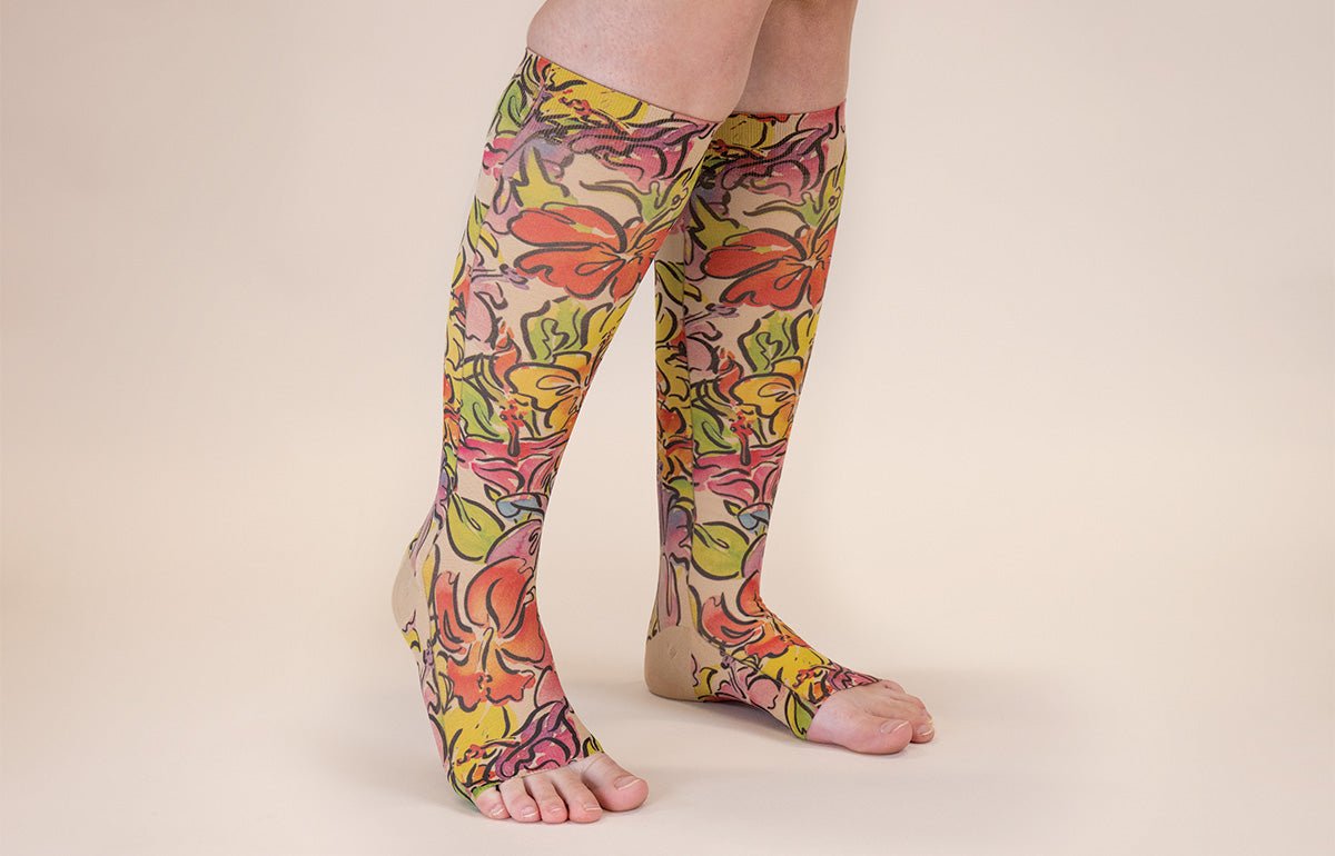 Bahama Mama Beige Gradient Compression Socks - LympheDIVAs