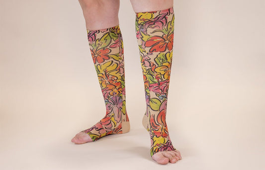 Bahama Mama Beige Gradient Compression Socks - LympheDIVAs