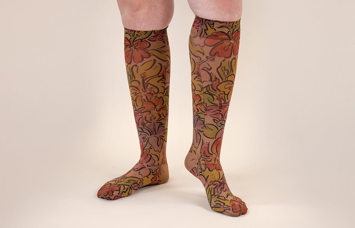 Bahama Mama Mocha Gradient Compression Socks - LympheDIVAs