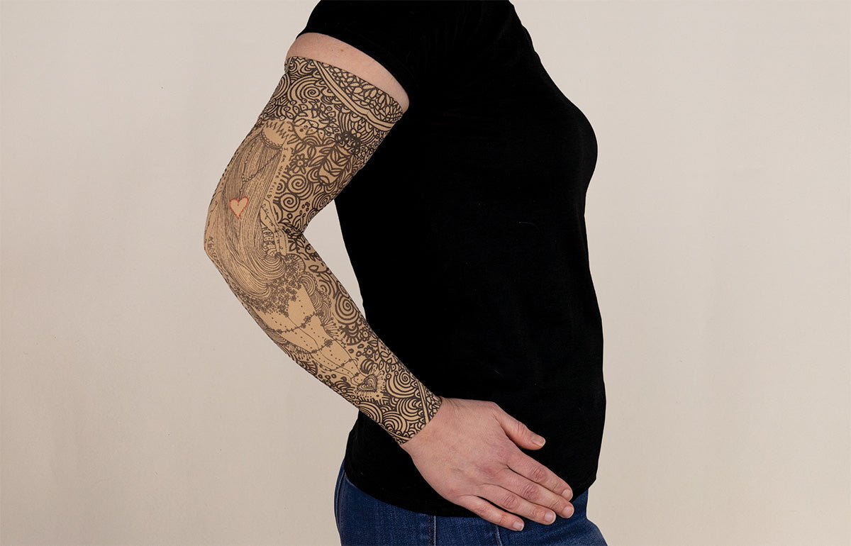 Beauty - Full Beige Gradient Compression Arm Sleeve - LympheDIVAs