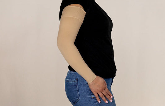 Beige Gradient Compression Arm Sleeve - LympheDIVAs