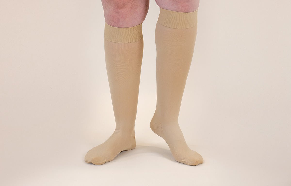 Beige Gradient Compression Socks - LympheDIVAs