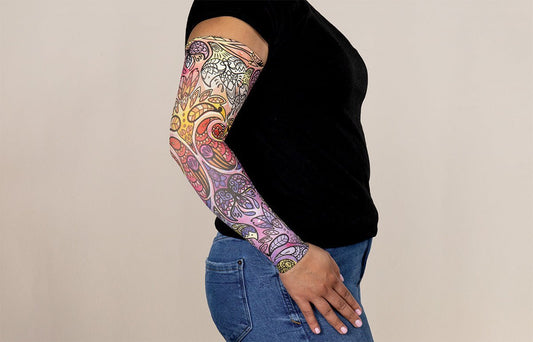Birds of Paradise Gradient Compression Arm Sleeve - LympheDIVAs