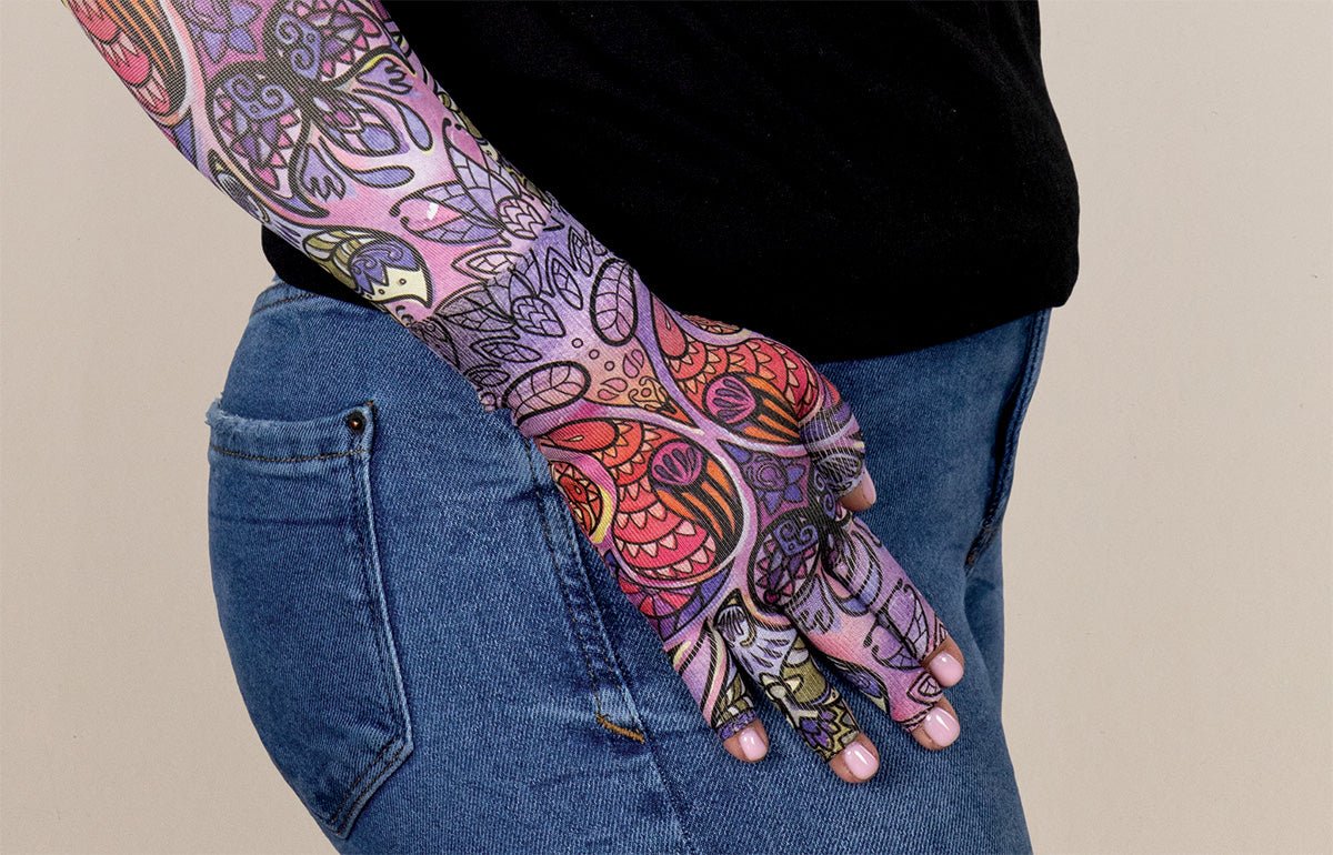 Birds of Paradise Gradient Compression Glove - LympheDIVAs