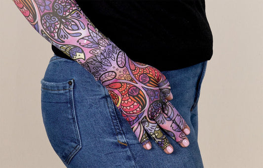 Birds of Paradise Gradient Compression Glove - LympheDIVAs