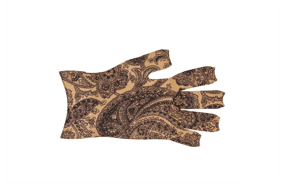 Black Paisley Gradient Compression Glove - LympheDIVAs