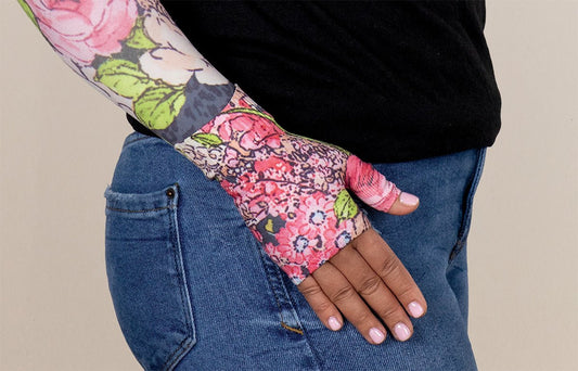 Bloomin Betty Dark Gradient Compression Gauntlet - LympheDIVAs