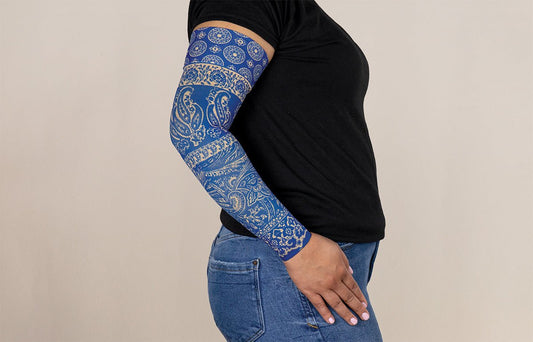 Blue Bandit Gradient Compression Arm Sleeve - LympheDIVAs
