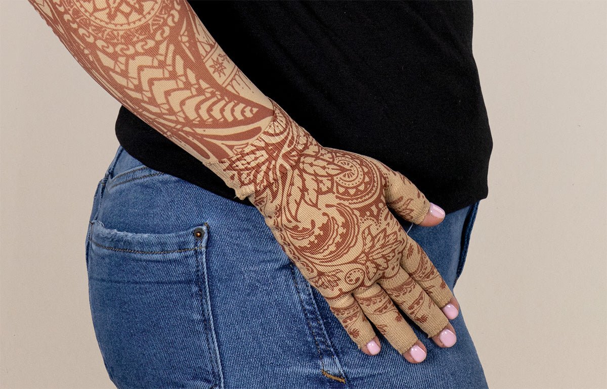 Bodhi Beige Gradient Compression Glove - LympheDIVAs