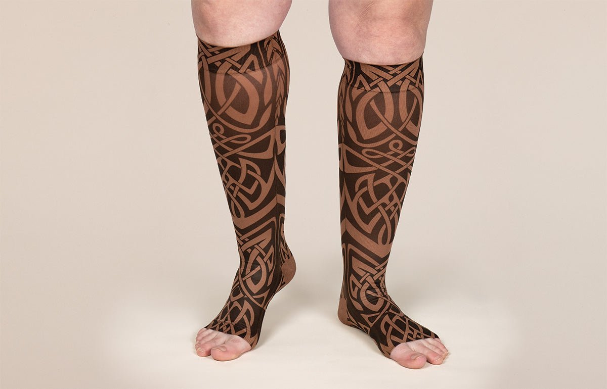 Celtic Mocha Gradient Compression Socks - LympheDIVAs