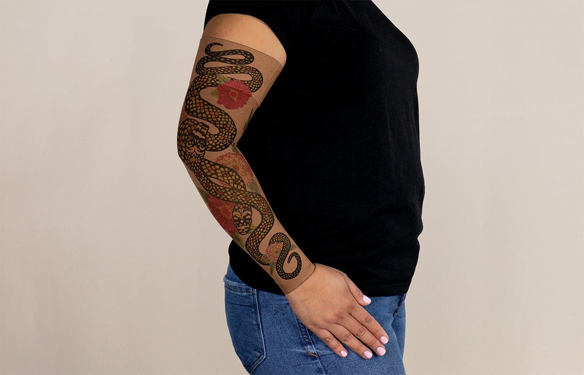Charm Mocha Gradient Compression Arm Sleeve - LympheDIVAs
