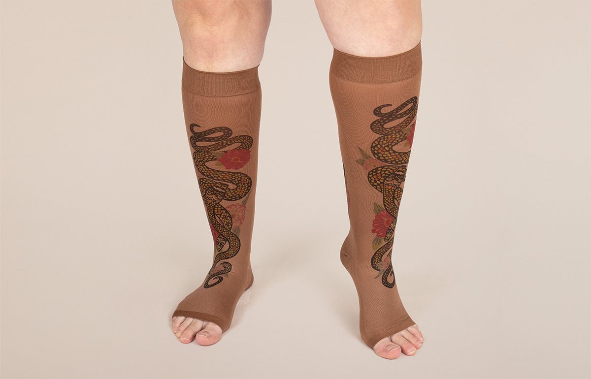 Charm Mocha Gradient Compression Socks - LympheDIVAs