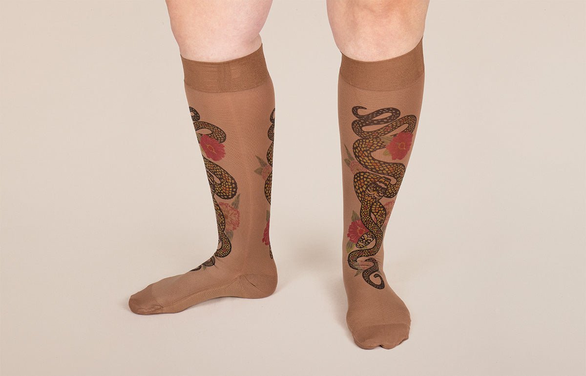 Charm Mocha Gradient Compression Socks - LympheDIVAs