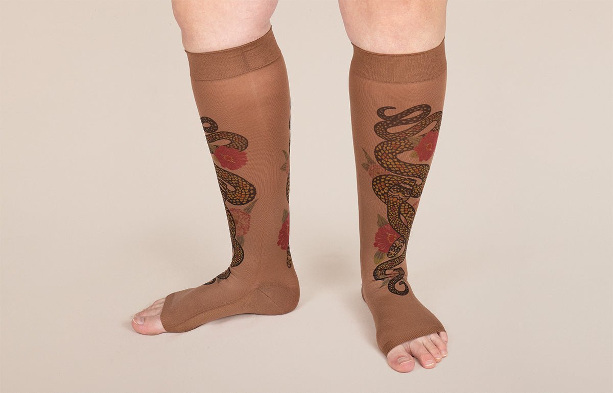 Charm Mocha Gradient Compression Socks - LympheDIVAs