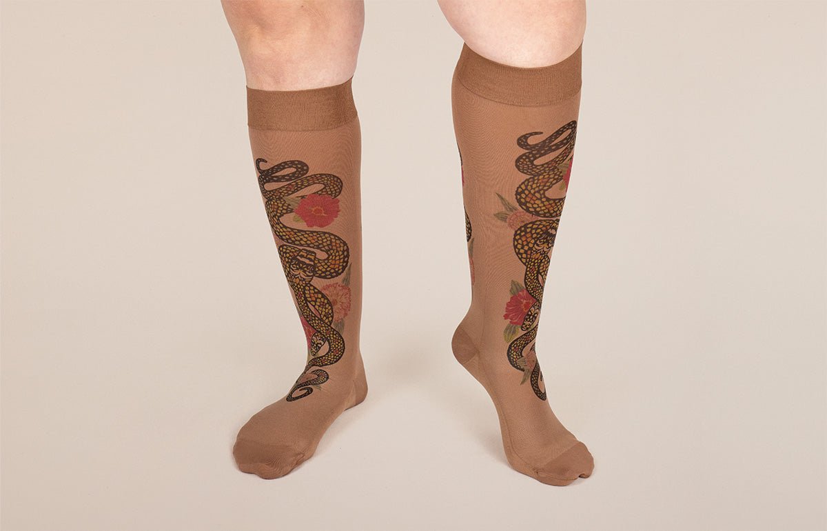 Charm Mocha Gradient Compression Socks - LympheDIVAs