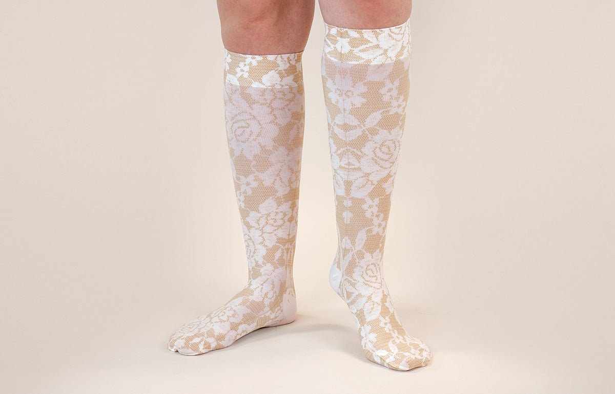 Darling Tan Gradient Compression Socks - LympheDIVAs