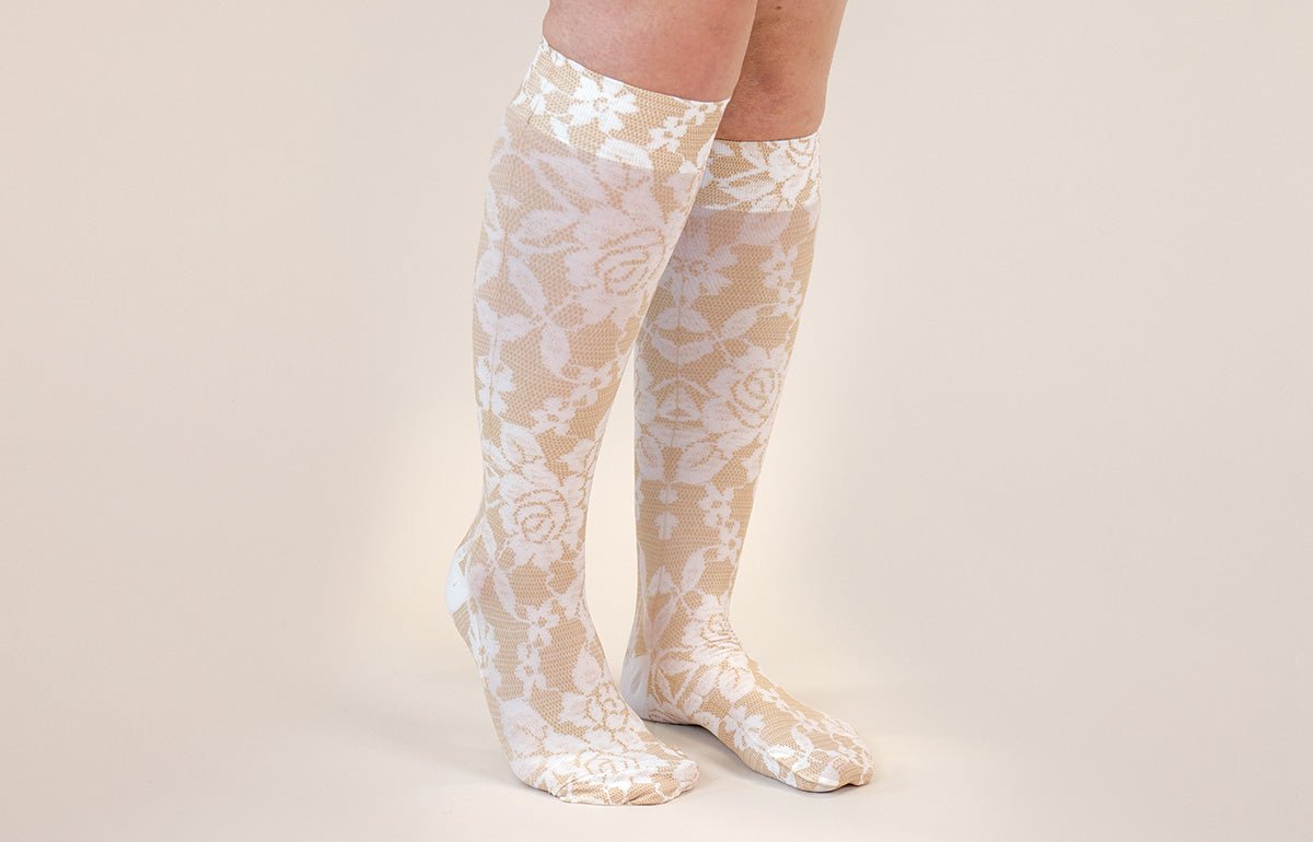 Darling Tan Gradient Compression Socks - LympheDIVAs