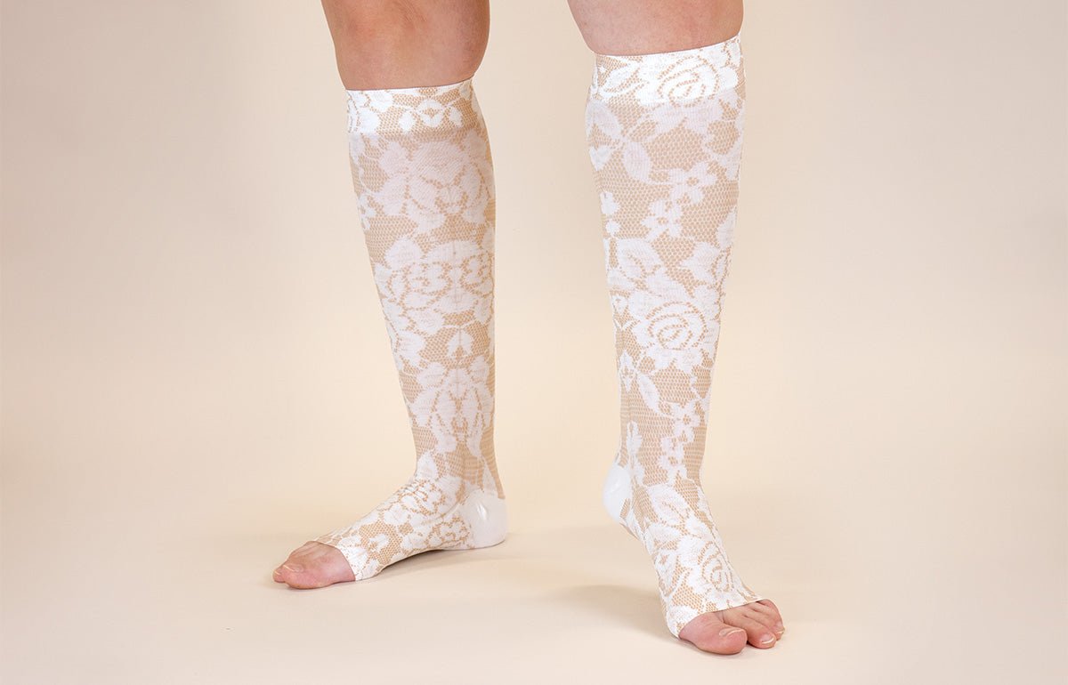 Darling Tan Gradient Compression Socks - LympheDIVAs