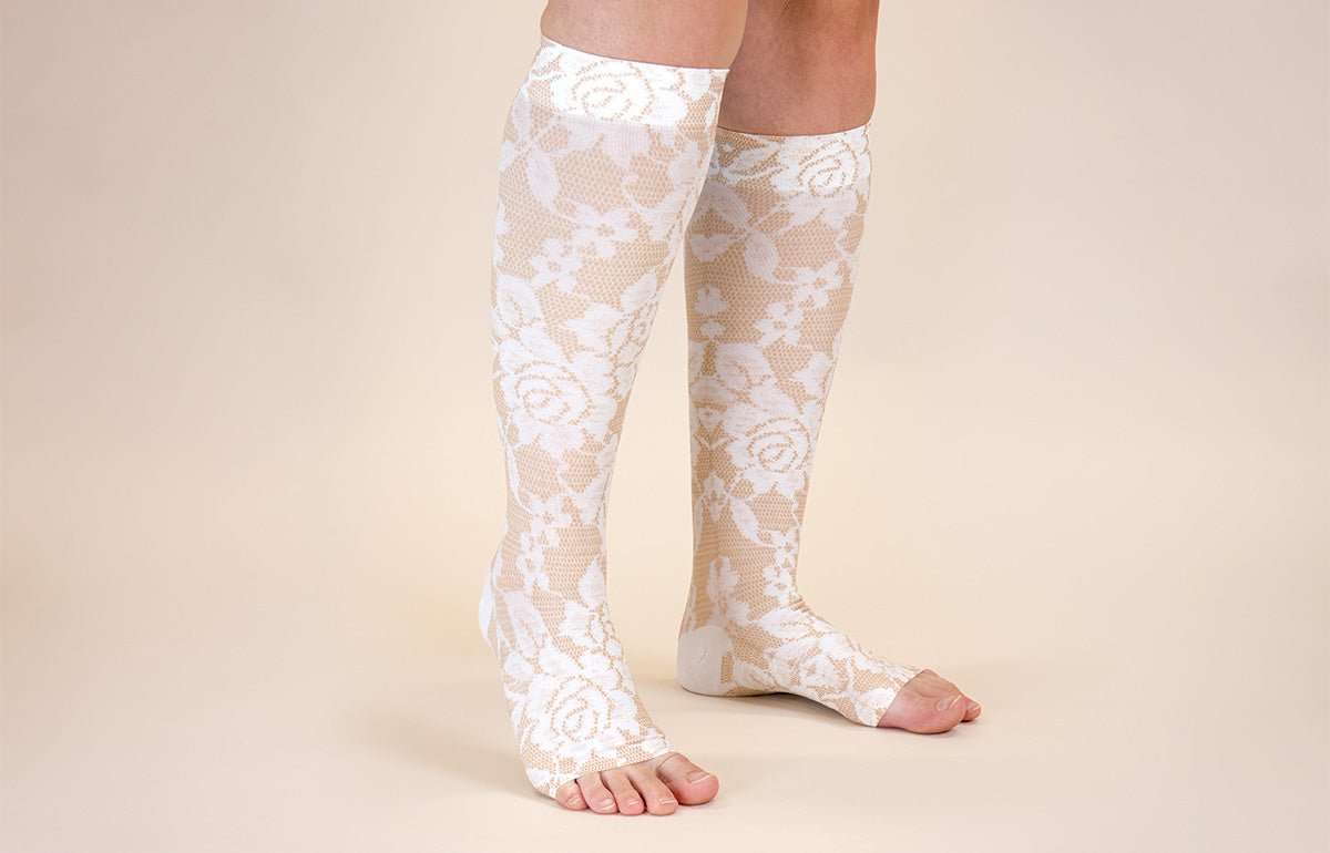 Darling Tan Gradient Compression Socks - LympheDIVAs
