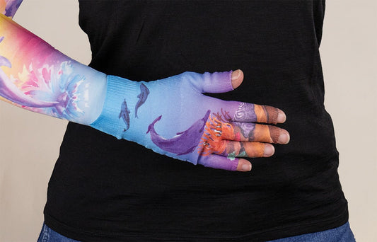 Dolphins Gradient Compression Glove - LympheDIVAs