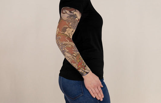 Dragon Lair Beige Gradient Compression Arm Sleeve - LympheDIVAs