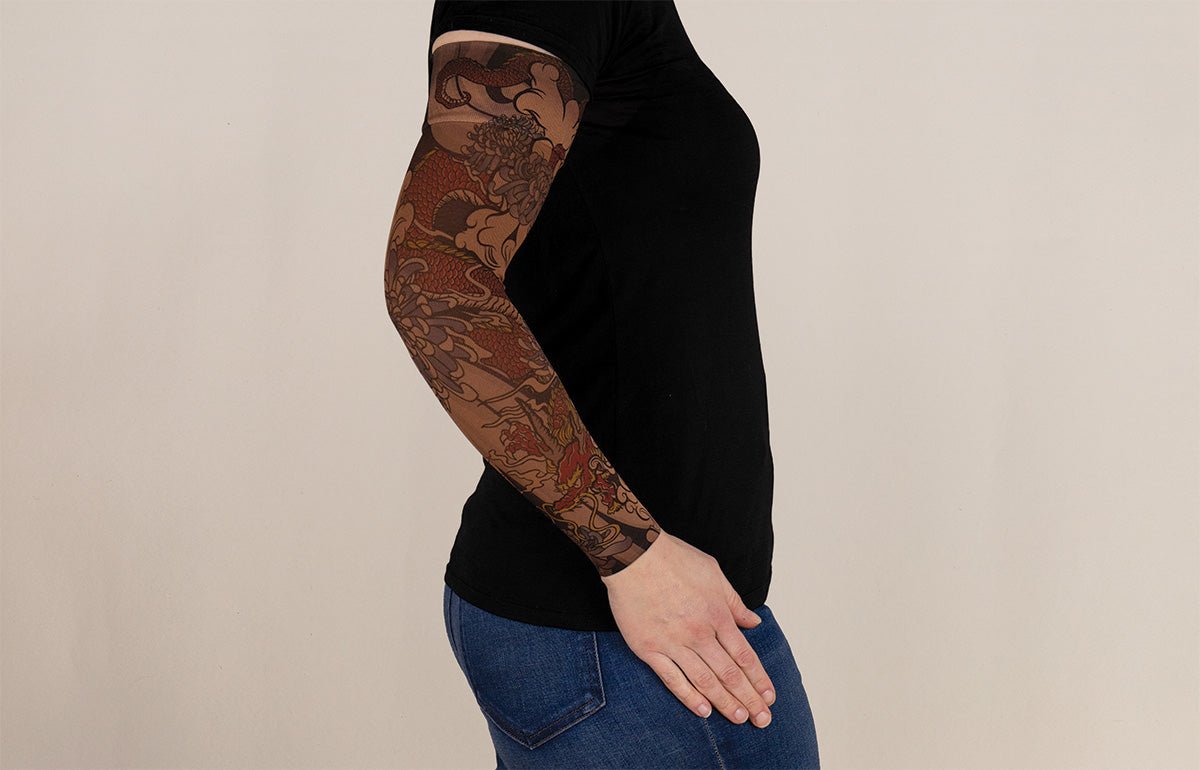 Dragon Lair Mocha Gradient Compression Arm Sleeve - LympheDIVAs