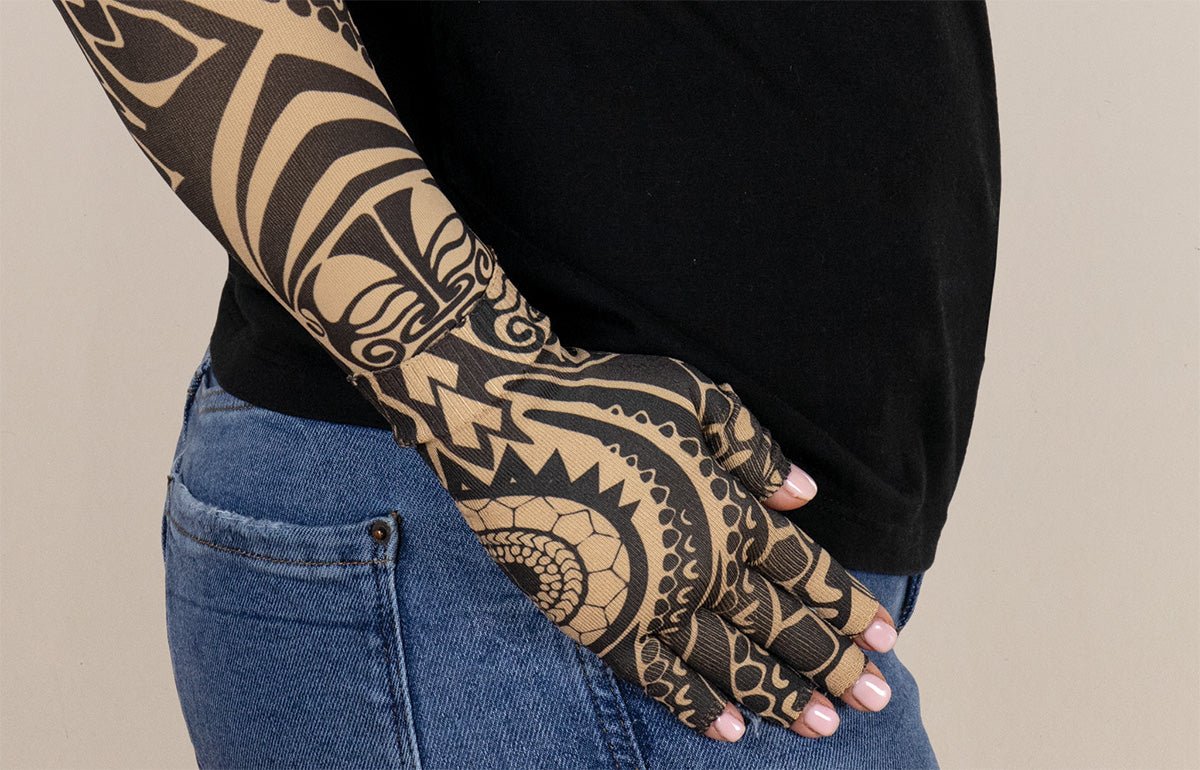 Fierce Beige Gradient Compression Glove - LympheDIVAs