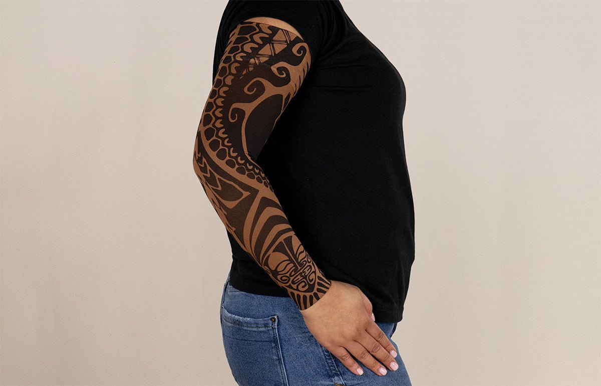 Fierce Mocha Gradient Compression Arm Sleeve - LympheDIVAs