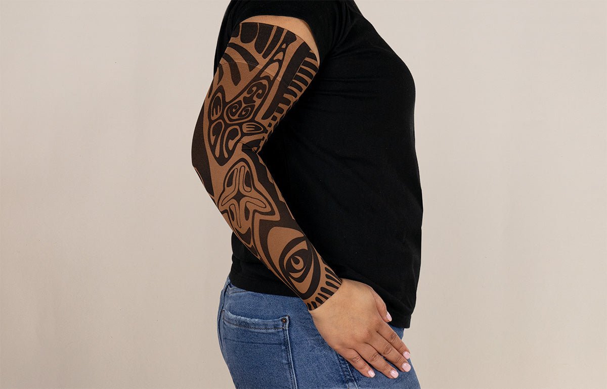 Fierce Mocha Gradient Compression Arm Sleeve - LympheDIVAs