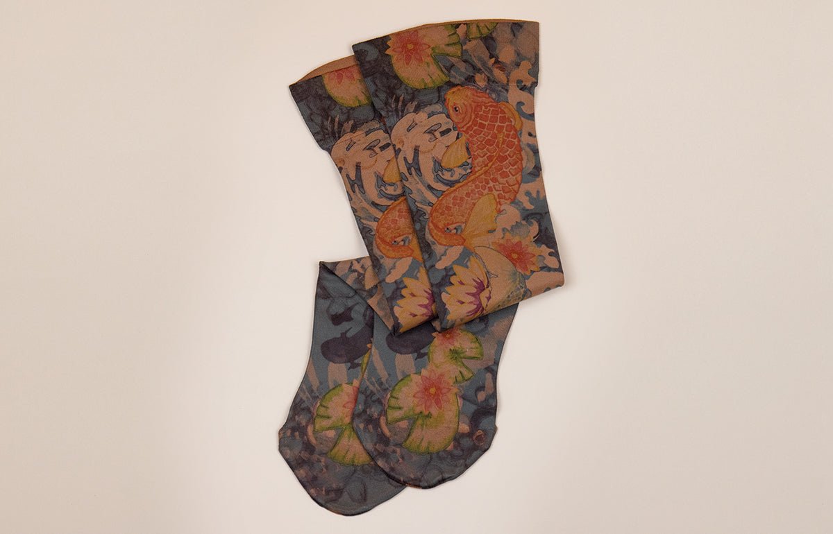 Koi Mocha Gradient Compression Socks - LympheDIVAs