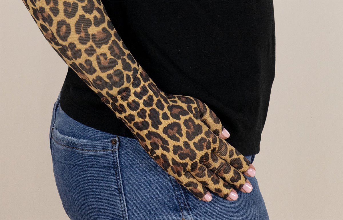 Leo Leopard Gradient Compression Glove - LympheDIVAs
