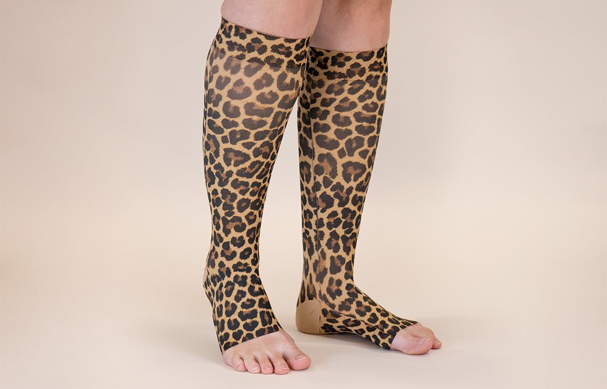 Leo Leopard Gradient Compression Socks - LympheDIVAs