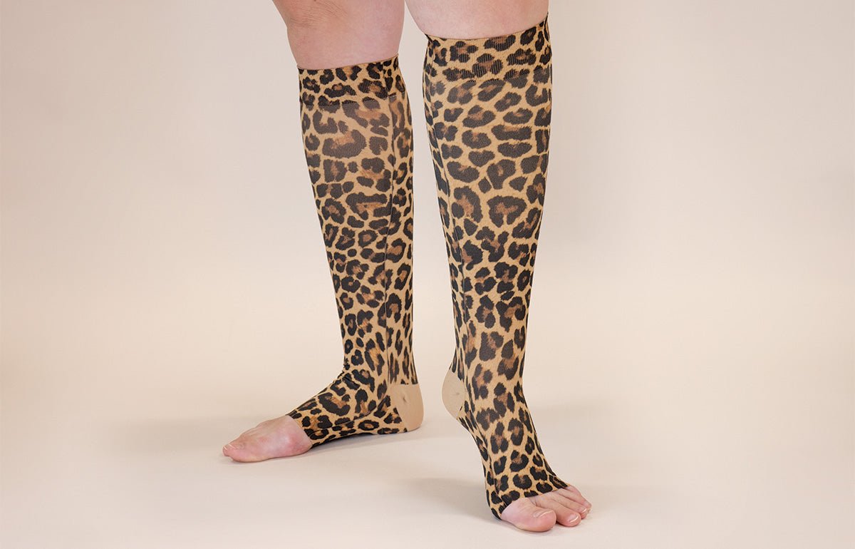 Leo Leopard Gradient Compression Socks - LympheDIVAs