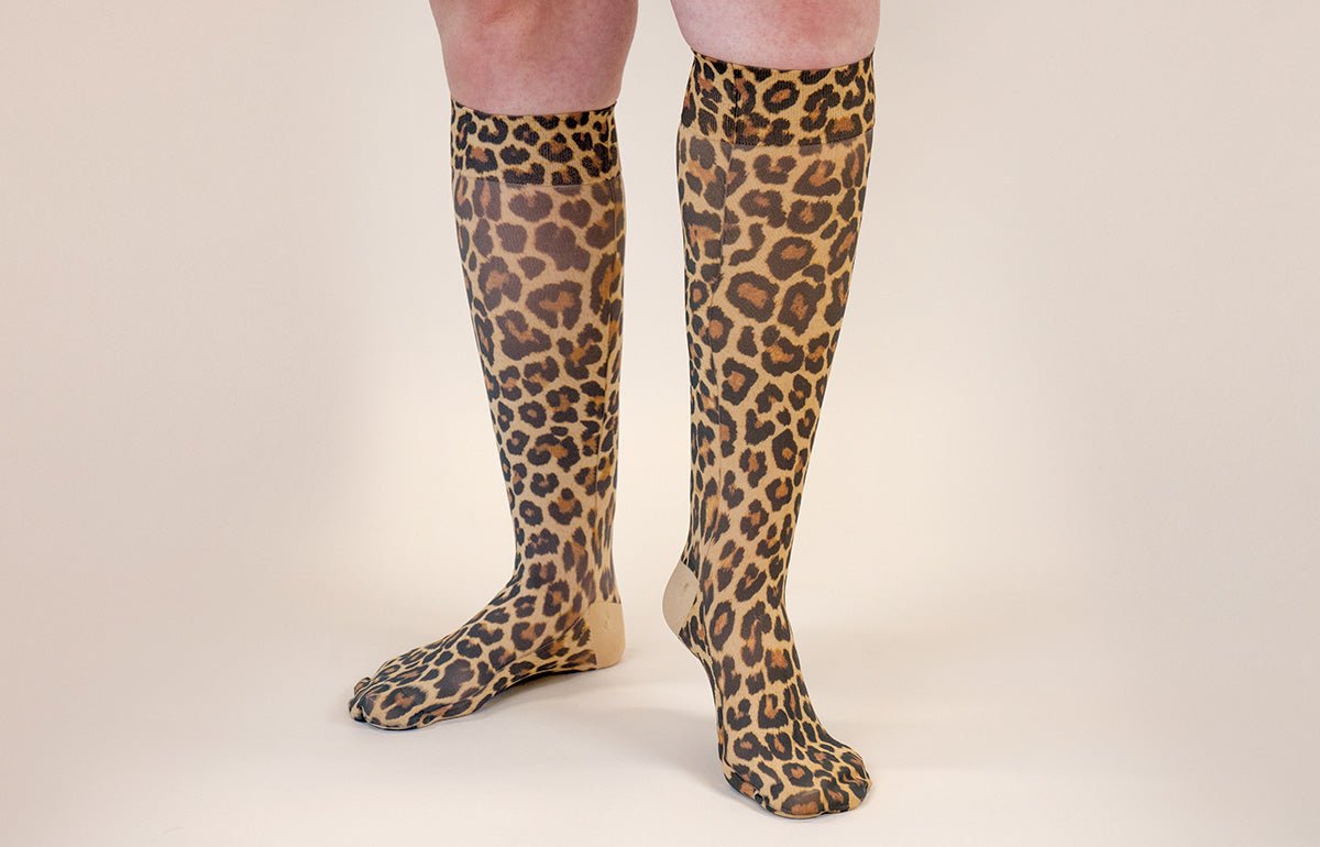 Leo Leopard Gradient Compression Socks - LympheDIVAs