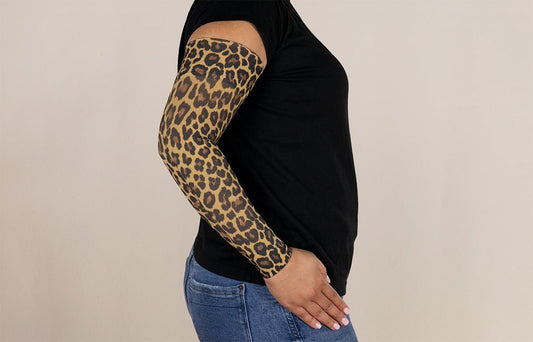 Leopard Gradient Compression Arm Sleeve - LympheDIVAs