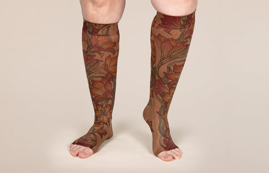 Lily Mocha Gradient Compression Socks - LympheDIVAs