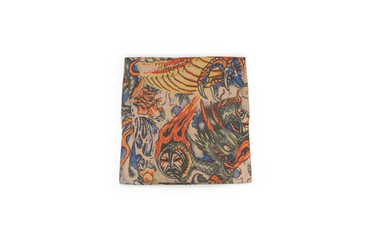 Lotus Dragon Tattoo Gradient Compression Arm Sleeve - LympheDIVAs