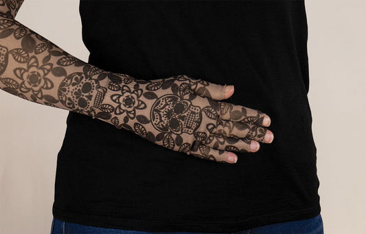 Macabre Beige Gradient Compression Glove - LympheDIVAs