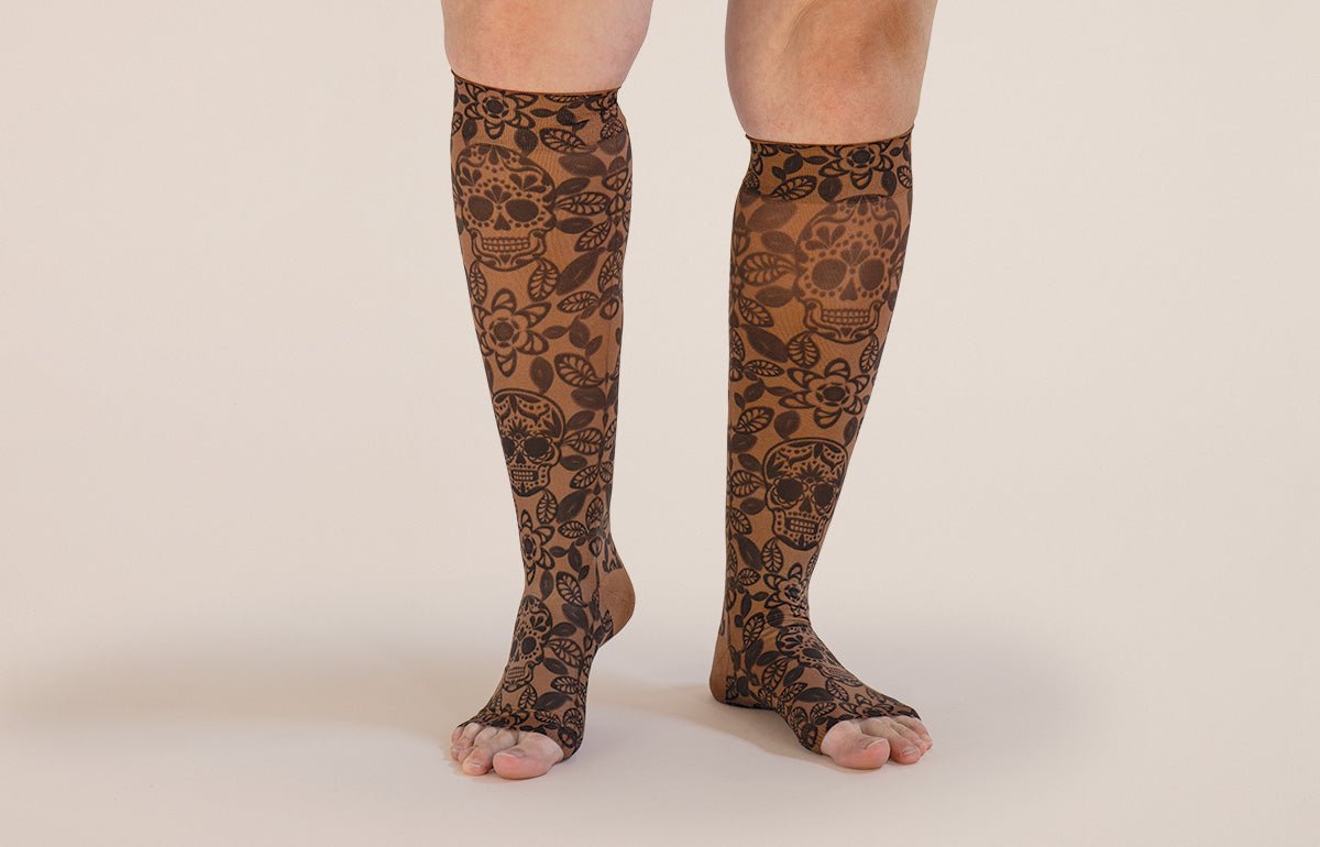 Macabre Mocha Gradient Compression Socks - LympheDIVAs