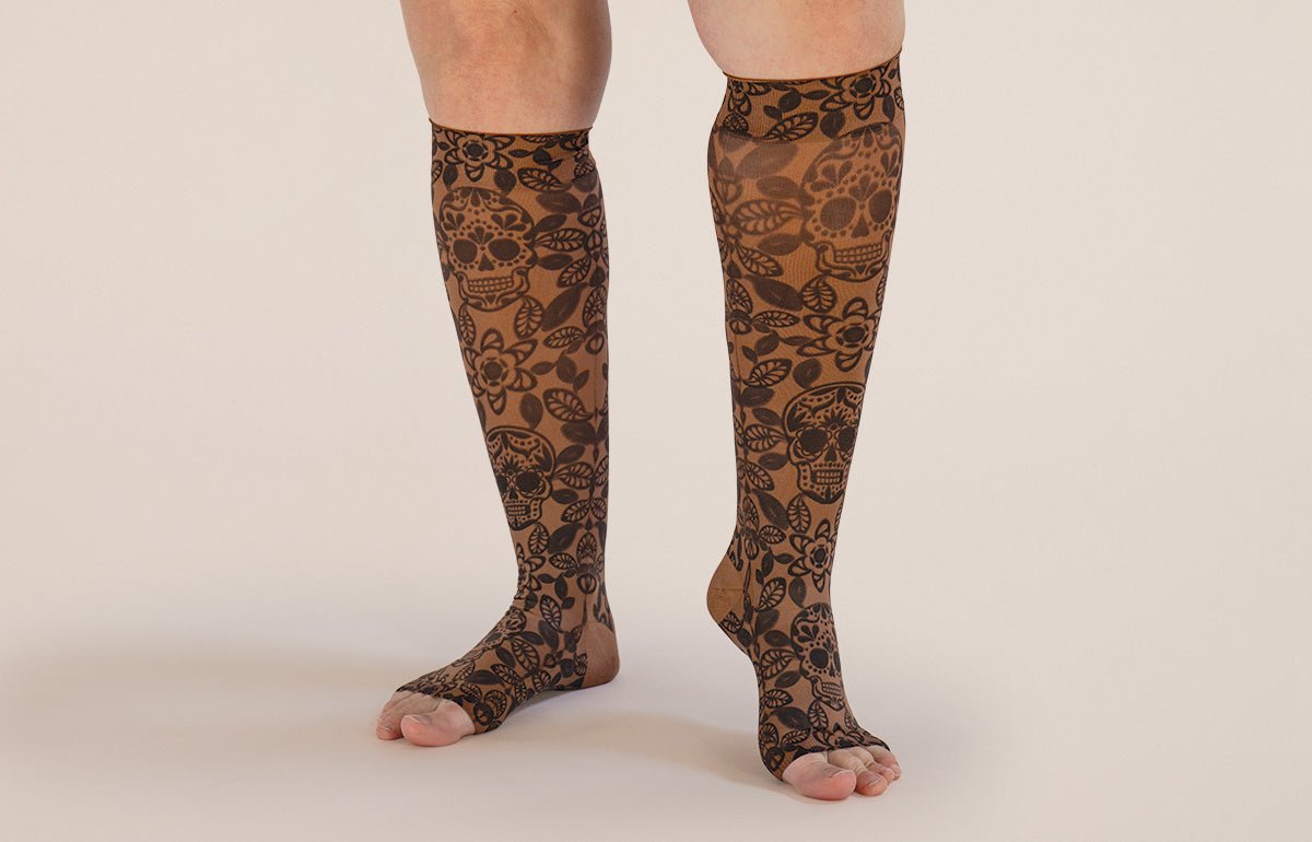 Macabre Mocha Gradient Compression Socks - LympheDIVAs