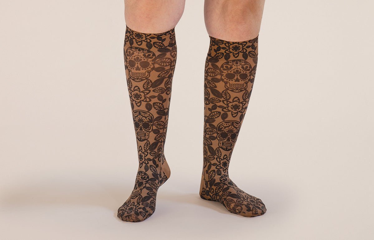 Macabre Mocha Gradient Compression Socks - LympheDIVAs